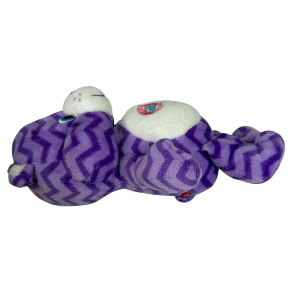 Care Bears Share Bear Purple Chevron Plush Toy 2016 Edition Embroidered Lollipop - Picture 5 of 11